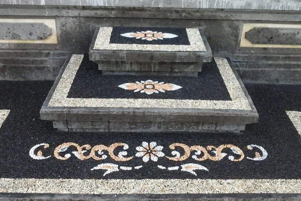Batu sikat motif border polos